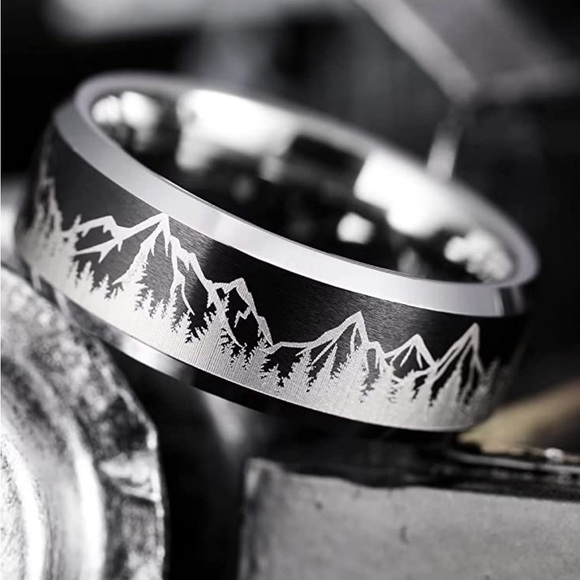 Brand new Tungsten Ring & rubber rings, size 7 - Picture 1 of 6